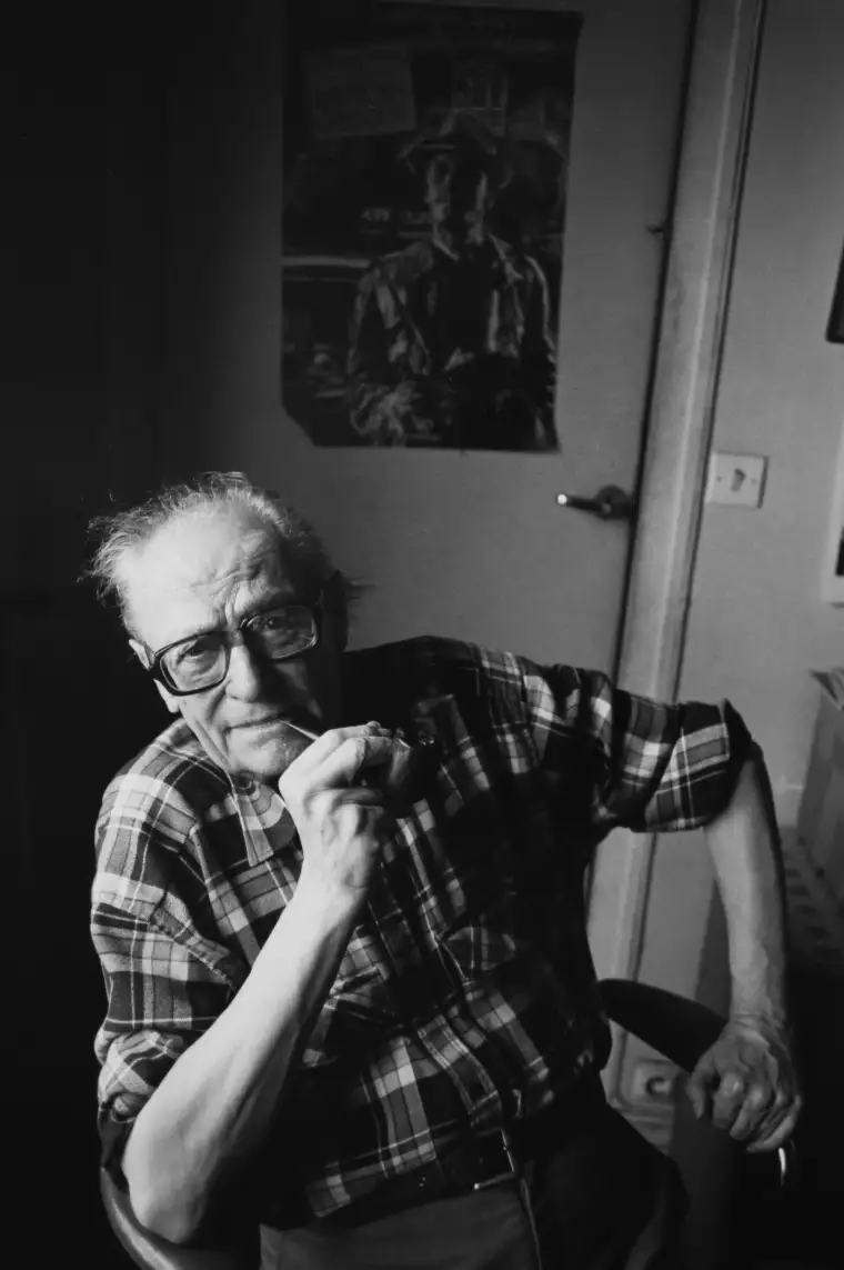 Leo Malet, author, Paris, 1991